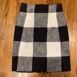 Club Monaco Black & White Plaid Pencil Skirt -Sz 0